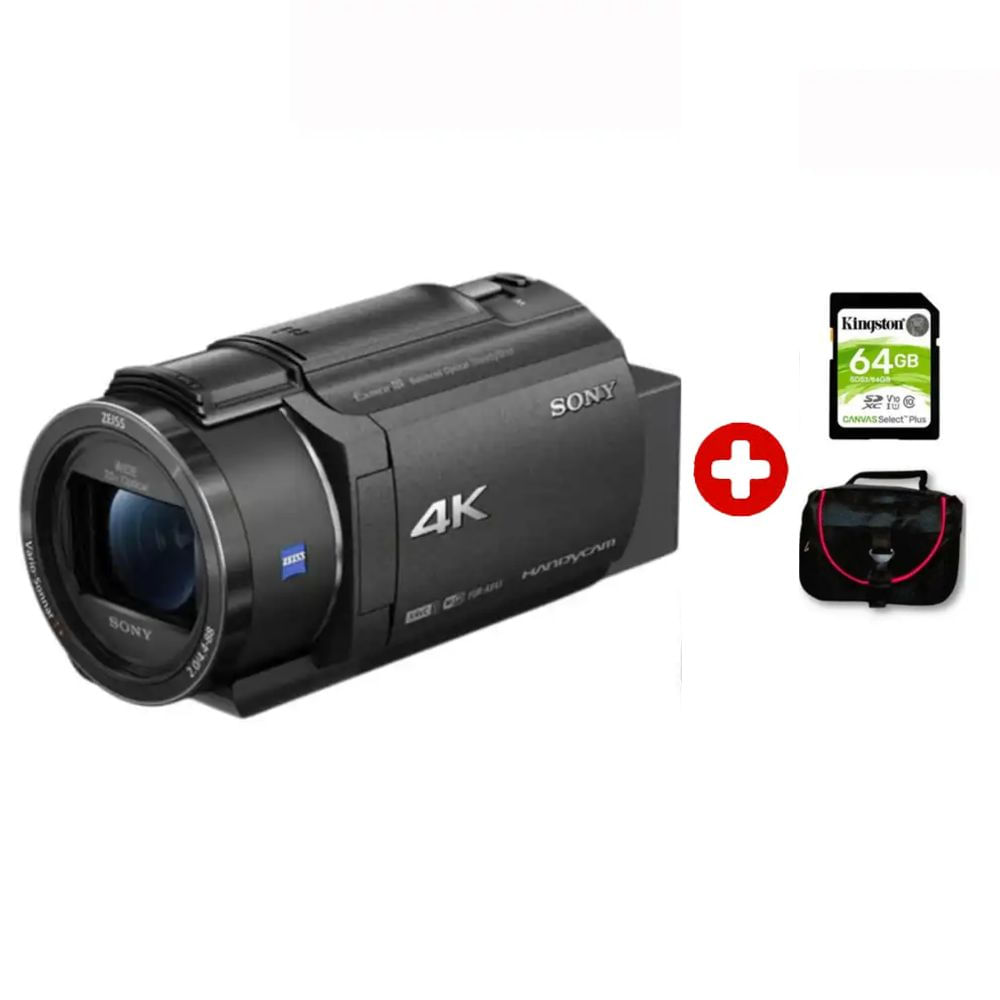 Cámara de video Sony FDR-AX43A 4K con sensor CMOS Exmor R, lente ZEISS 20x y kit básico incluido